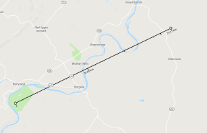 flashing lights aircraft flight measurement exposure identified pattern its map distance maps perfectly path line measure