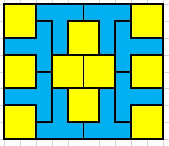 Geometry Tiling Rectangles With T Pentomino Plus Rectangles - Colorful Background Collection - HD Quality