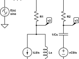 Circuit With Sinusoidal Voltage Source Transient Analysis