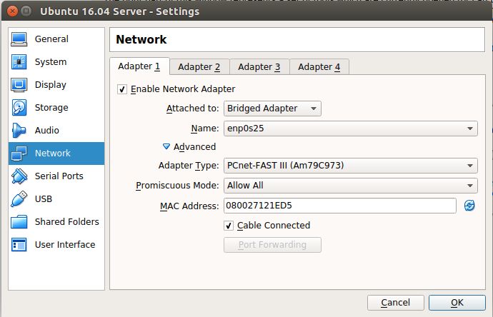 Virtualbox Ubuntu Vm With Bridged Adapter Not Connecting To Internet - Best Light Textures in Retina