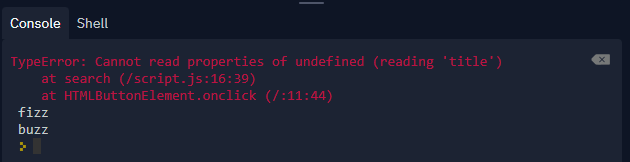 console image & error