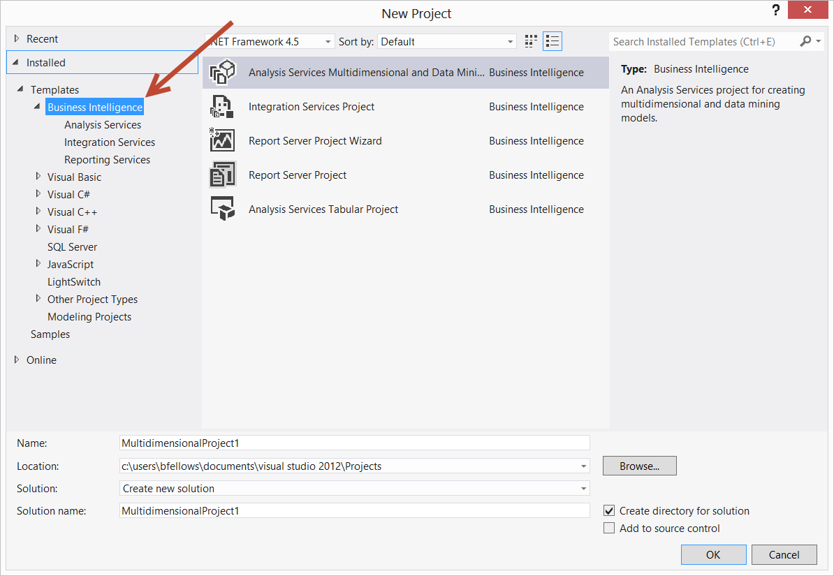 Using Ssis Bids With Visual Studio 2012 2013 Stack Overflow