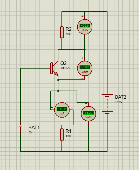 A Constant Current Source Simulation Using Transistor
