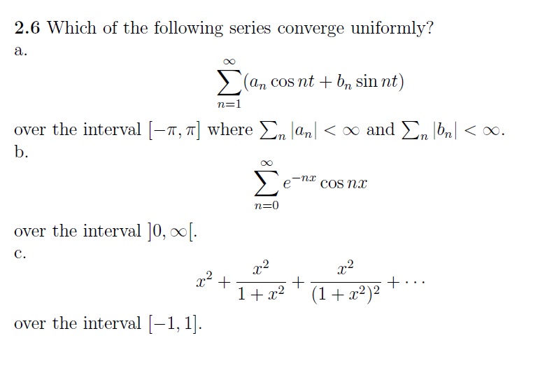 Real Analysis Prove Uniform Convergence For A Subsequence Mathematics Stack Exchange - Mobile Geometric Pictures for Desktop