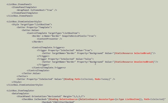 C Changing Checkmark Color Of A Checkbox In A Wpf Listview Stack 