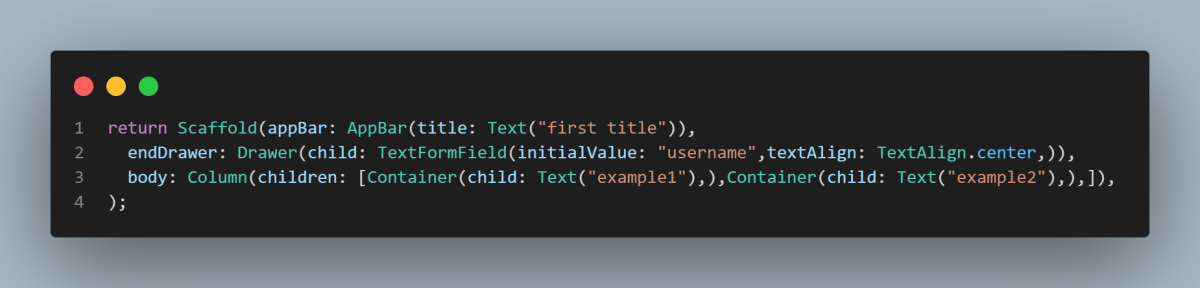 Your code before the command