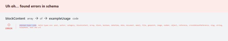 Reactjs Unknown Type Code Getting This Error In Sanity As Schema - Minimal Arts - Beautiful Full HD Collection