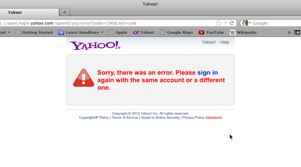 Can T Login To Yahoo Mail With Openid Web Applications