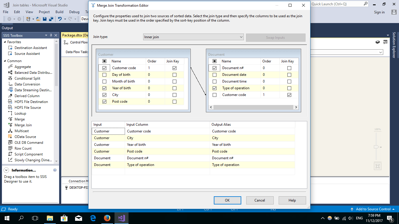 sql server - Result of SSIS Merge Join - Stack Overflow.