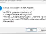 Windows Laragon Error Appears Description Service Apache Can Not