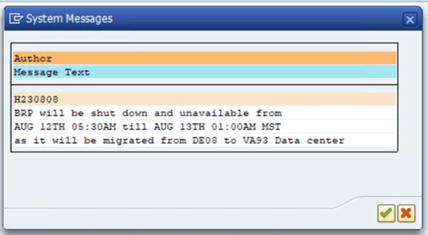 System Messages