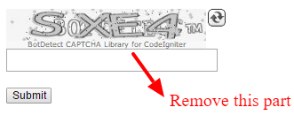 In this step we need to add two routes for render view and . Codeigniter Removing Link From Botdetect Captcha In Code Igniter Stack Overflow