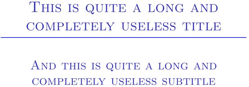 Beamer Vertically Align Separation Line Between Title And Subtitle - Stunning Sunset Design - Retina