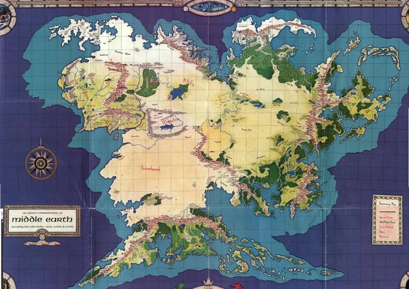 Middle Earth Full Map - Classic Mobile Abstract Images | Free Download