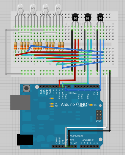 Individual Control Of Multiple Rgb Leds Arduino Stack Exchange