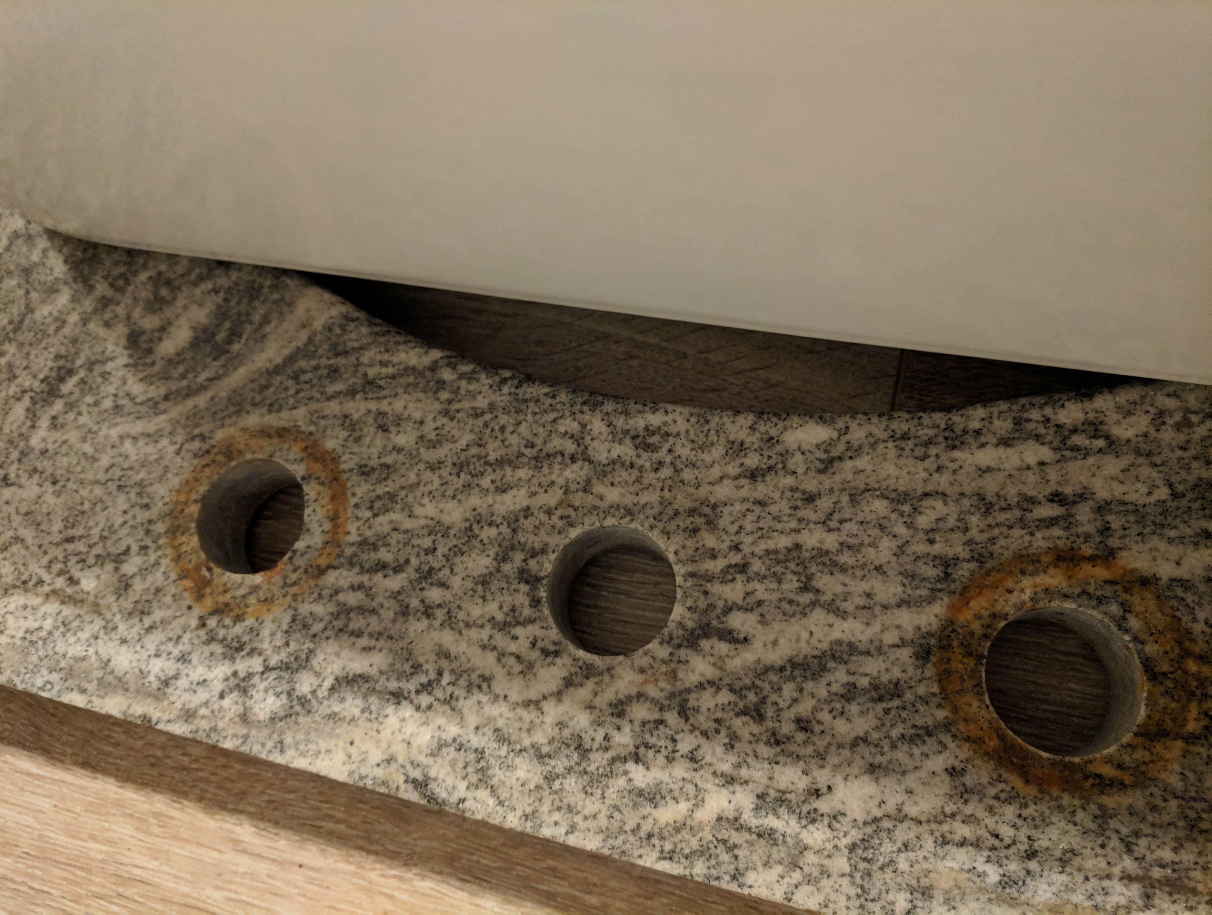 The process is mainly the same to cut granite countertop for a sink. Ideas For Plugging A Hole In Granite Vanity Home Improvement Stack Exchange