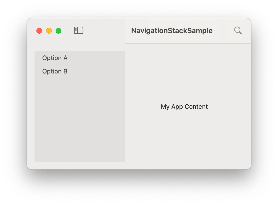 NavigationSplitView with .searchable()