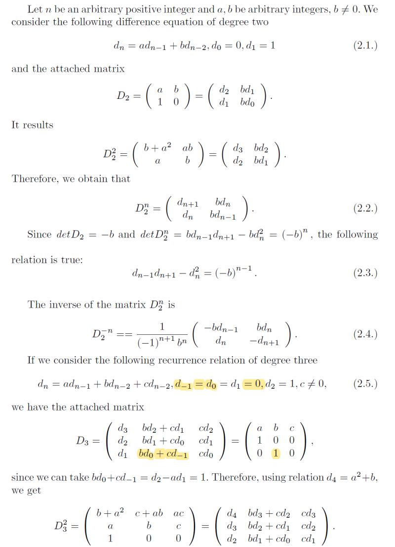 Matrices Matrix Associated With Difference Equations Mathematics - City Art Collection - Desktop Quality