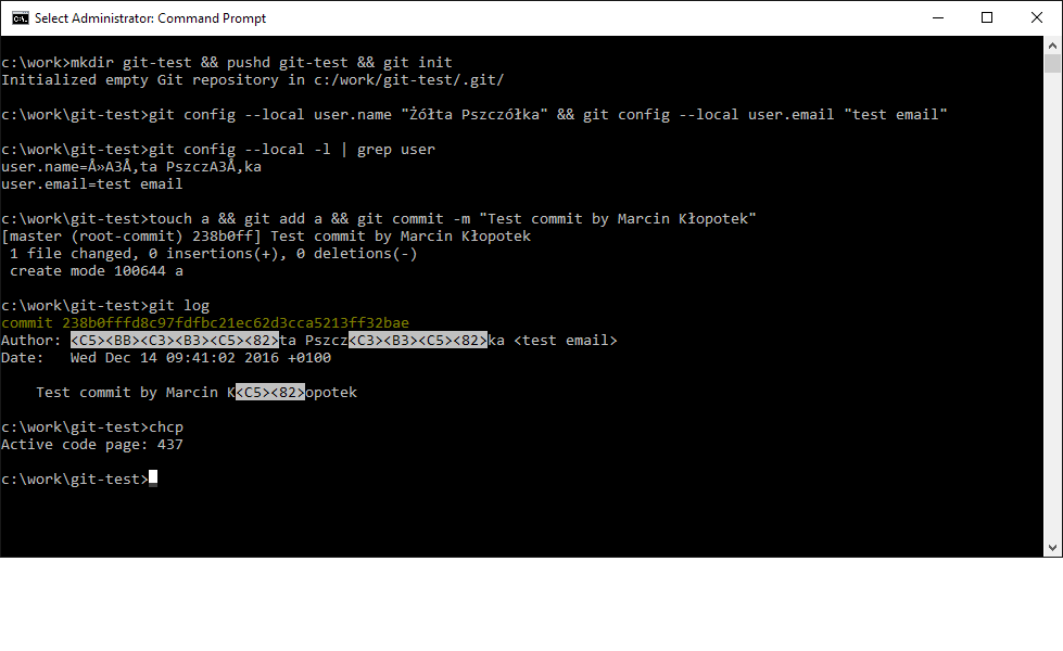 Git Bash Windows 10 . git log output encoding issues on Windows 10 command ...