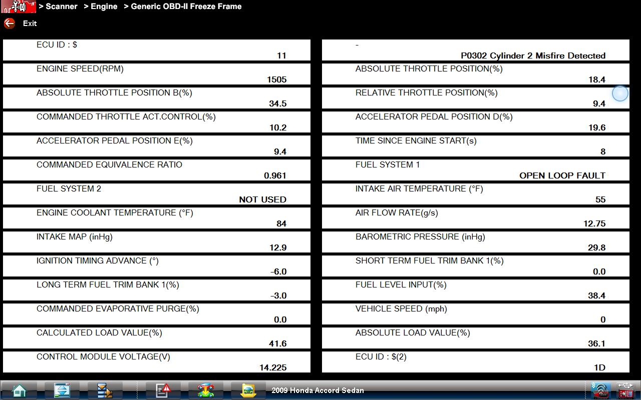 2009 Honda Accord 2 4l P0300 P0302 P0303 P0339 Motor