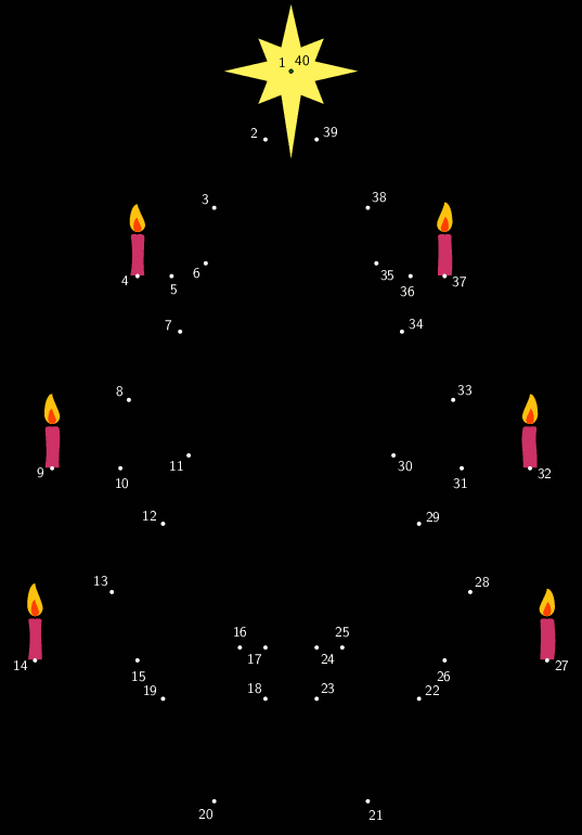 How can we draw a christmas tree with decorations, using tikz?
