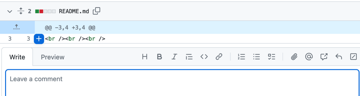 pull request feedback, no button