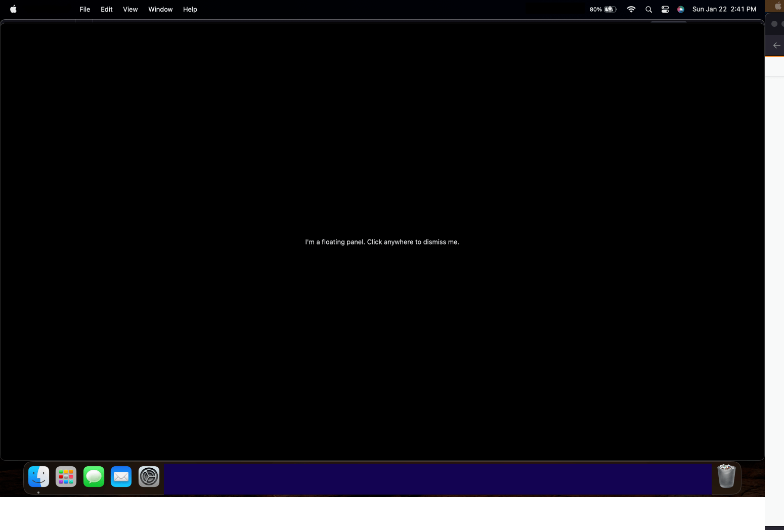 How to create whole screen overlay in MacOS with Swift?