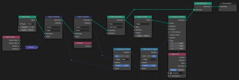 Geometry Nodes Instance On Edge Blender Stack Exchange - Premium Space Pattern Gallery - High Resolution