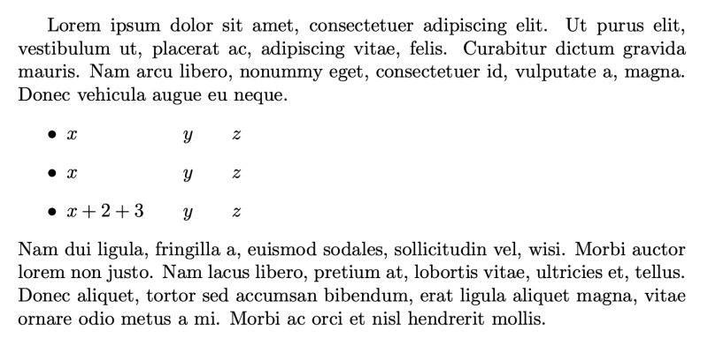 Align Equations In Itemize Environment Tex Latex Stack Exchange - Premium Geometric Picture Gallery - Full HD