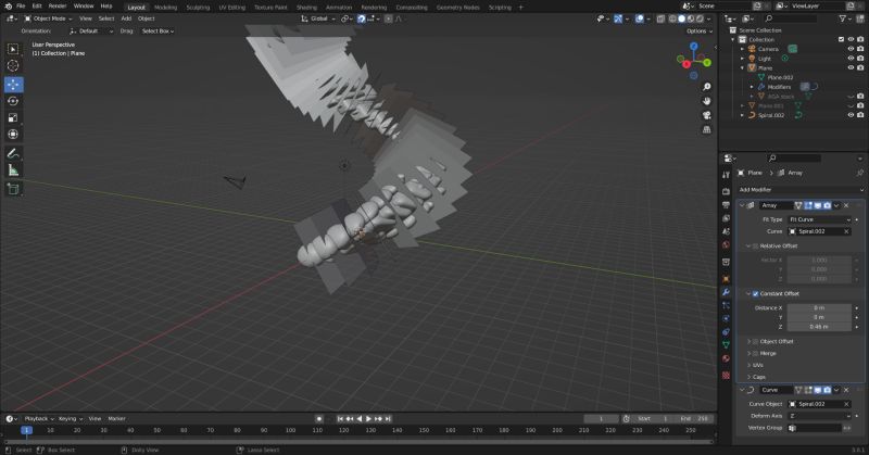 Modifiers How To Align An Object Along A Spiral Without Distortion Blender Stack Exchange - Premium Gradient Photo Gallery - Retina