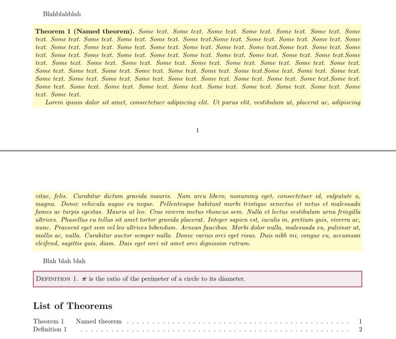 Shaded Theorems Thmtools Spanning Pages Tex Latex Stack Exchange - Premium Geometric Photo Gallery - Mobile