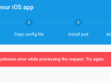 Unknown Error While Adding Firebase Project To Ios App To Download