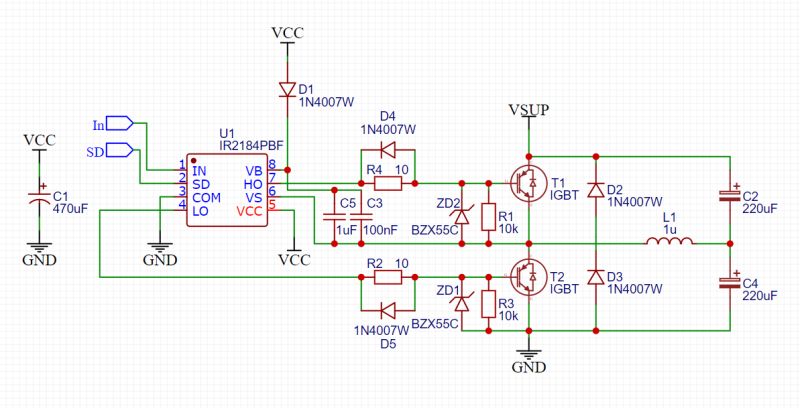 Inverter Half Bridge Bootstrap Configuration Using Ir2184 Gate Driver - Vintage Arts - Perfect Full HD Collection