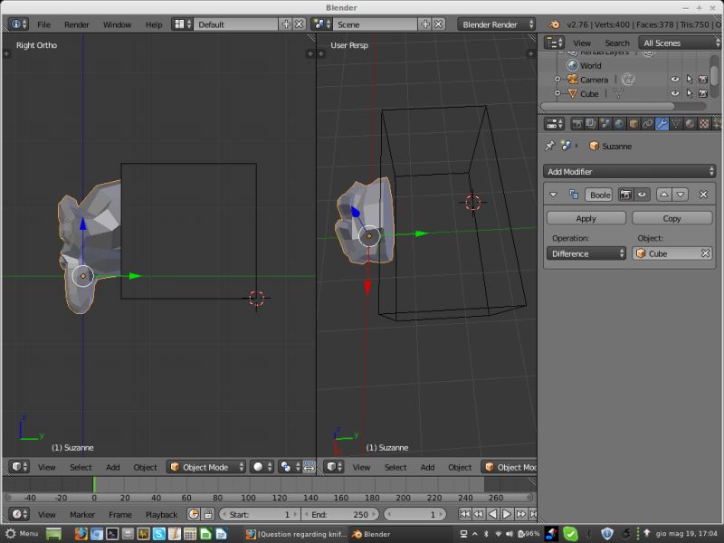 Mesh Edges Created Via Knife Tool Cuts In Blender Visible In Object - Mobile Mountain Photos for Desktop