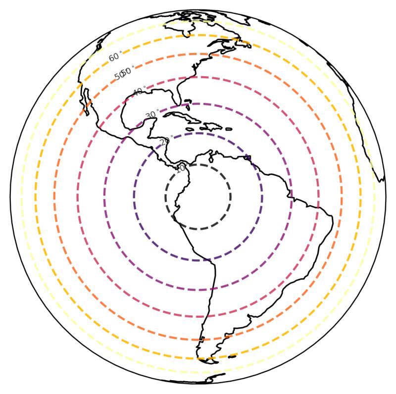 Python Labelling Contour Lines Along A Great Circle Geographic - Light Images - Incredible Desktop Collection