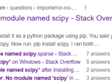 Python Installed And Still No Module Named Scipy Stack Overflow