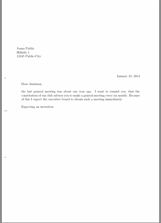 Packages For Writing Letter Tex Latex Stack Exchange