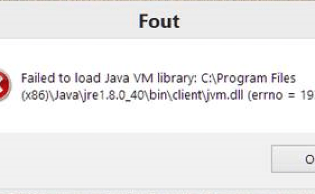 How To Fix Failed To Load Java Vm Library Errno193 Java Openproj
