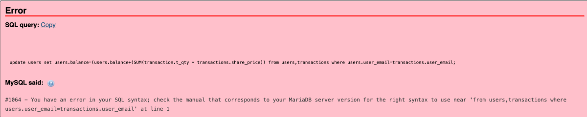 Error Message