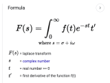 Perplexing Definition Of Laplace Transform Given By Google