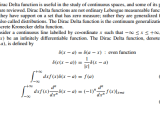 Dirac Delta Function And Lebesgue Measurability Mathematics Stack