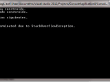 Visual Studio C Process Terminated Due To Stackoverflowexception