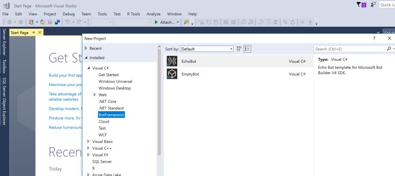 Botframework Chatbot Application Template Is Missing From Visual - Desktop Light Textures for Desktop