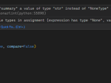 None In Python Code Breaks Code Suggestions In Vscode Stack Overflow