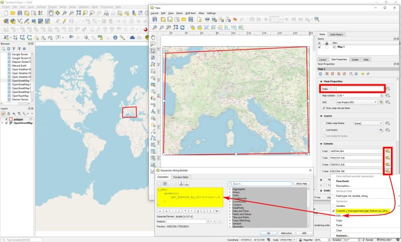 Aligning Scale Of Map In Qgis Print Layout To Extent Of Region Of - Modern Ocean Background - 4K