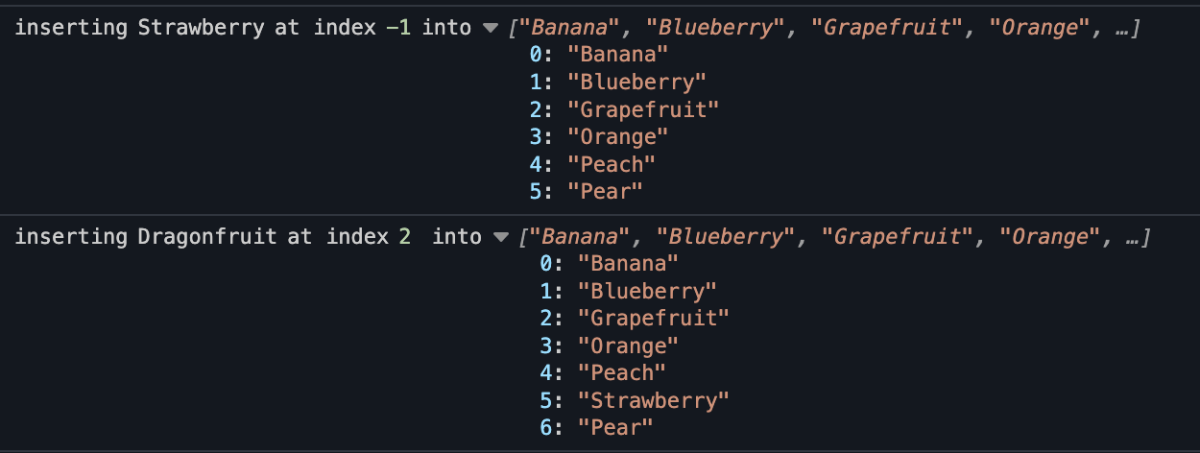 debug results