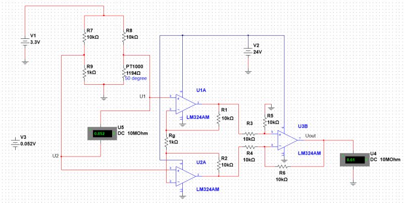 Wheatstone Bridge Into Instrumentation Amplifier Multisim Live - Ultra HD Colorful Illustrations for Desktop