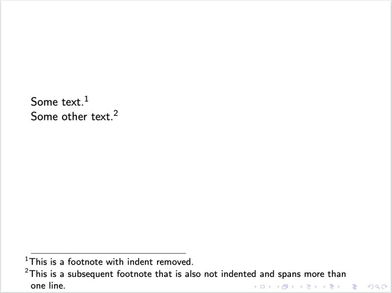 Remove Footnote Indent For Beamer Tex Latex Stack Exchange - Download Perfect Light Wallpaper | HD