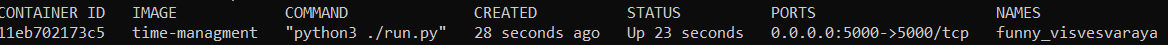 docker ps