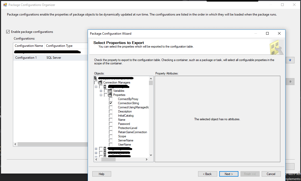SSIS OLEDB connection not saving password when setting connection string  from package configurations - Stack Overflow